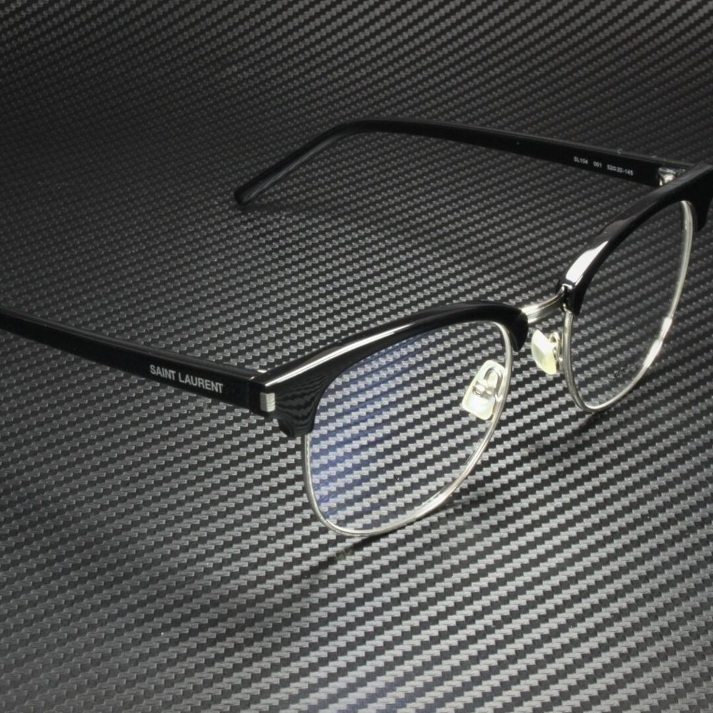 Saint Laurent Men's Shiny Black Eyeglasses! - Picture 3 of 4